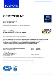 AGCOR GROUP pozytywnie przeszła kolejny audyt ISO 9001:2015